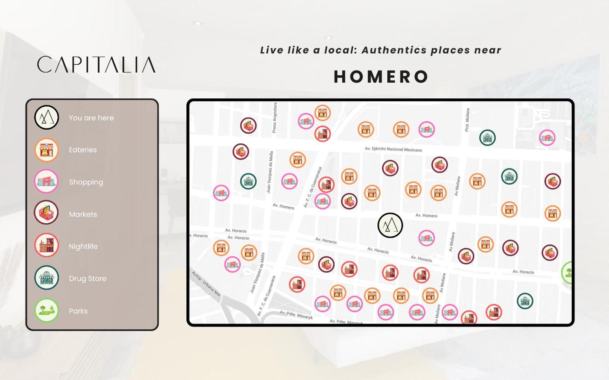 Capitalia - Luxury Apartments - Homero Meksika Dış mekan fotoğraf